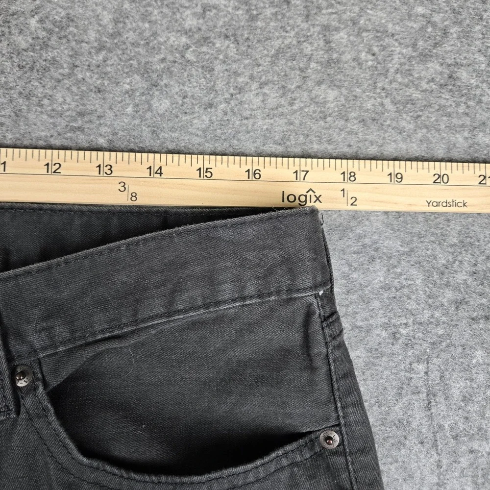 Levis‎ 505 Straight Leg Jeans Mens 36 x 34 Black Five Pocket Zip Fly White Tab